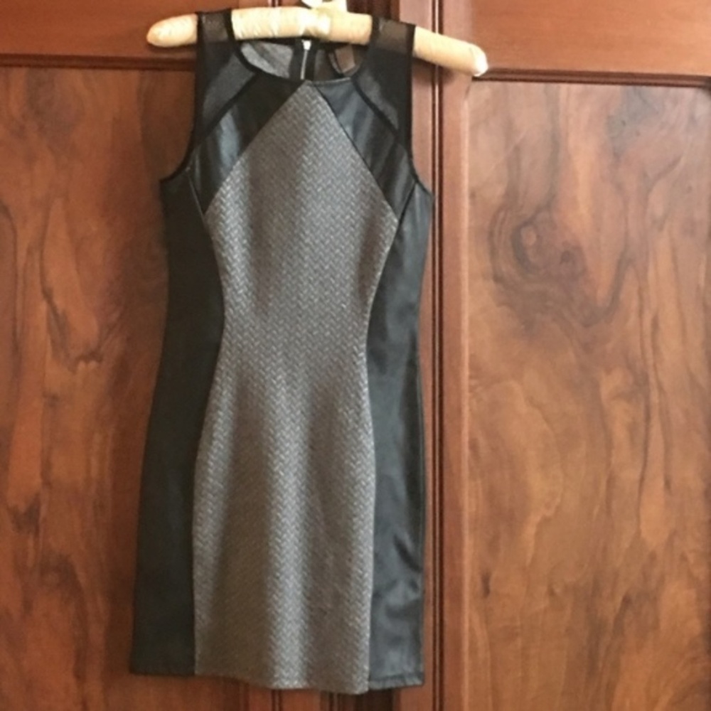 H&M Divided Dress Knit & Faux Leather